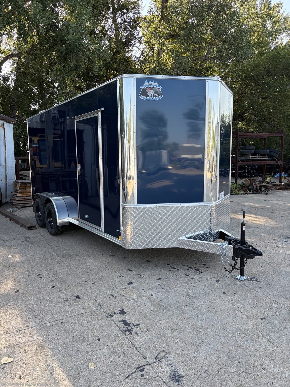 2027 R&M Trailer Mfg 7x16+v-nose (blue, 7' tall)