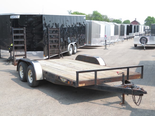 Flat Deck Trailer >> 001179 2005 H H 8 5 X16 Flat Deck Trailer With Pedestal Flat Deck Trailer >> 001179 2005 H H 8 5 X16 Flat Deck Trailer With Pedestal