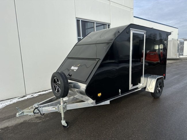 2024 MISSION TRAILERS 5x12 CROSSOVER SINGLE PLACE SNOWMOBILE TRAILER - BLACK