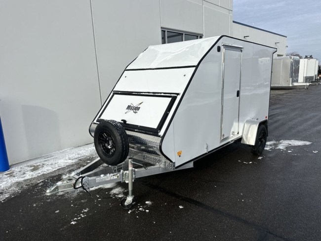 2024 MISSION TRAILERS 5x12 CROSSOVER SINGLE PLACE SNOWMOBILE TRAILER - WHITE