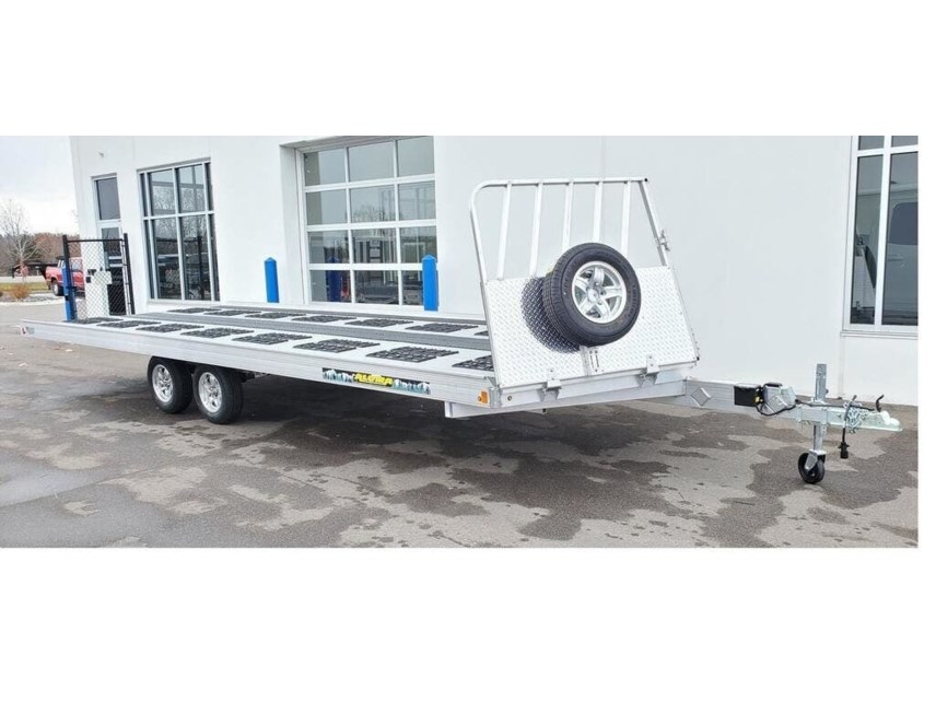 New 2023 ALUMA 8624/13 Aluminum Snowmobile Trailer w/ Salt Shield and Ski Guides! available in Ramsey, Minnesota