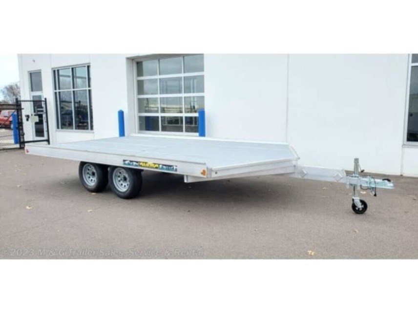 New 2024 ALUMA 8614D 3 Place Aluminum Drive On/Off Snowmobile Trailer - No Brakes available in Ramsey, Minnesota