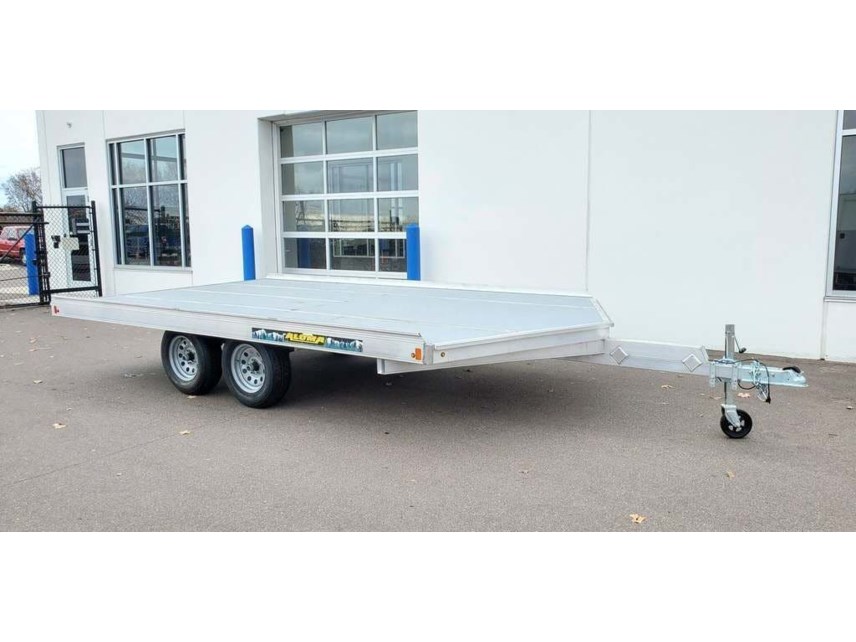 New 2024 ALUMA 8614D 3 Place Aluminum Drive On/Off Snowmobile Trailer - No Brakes available in Ramsey, Minnesota