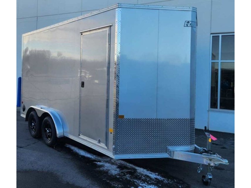 New 2024 EZ-HAULER 7.5X14 Aluminum Enclosed 7’7'' Interior Cargo Trailer - Silver available in Ramsey, Minnesota