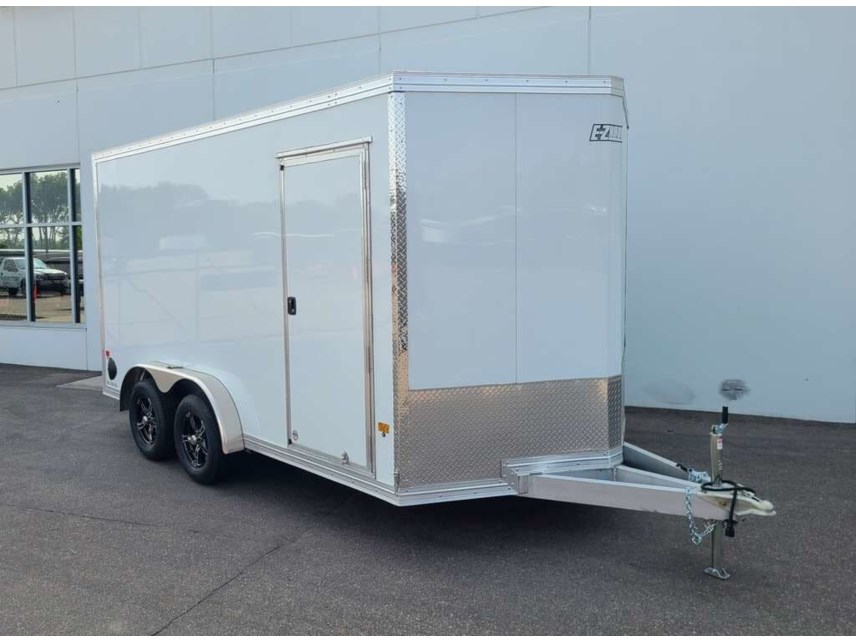 New 2024 EZ-HAULER 7.4X14 ALUMINUM ENCLOSED CARGO TRAILER - 7'6" INTERIOR - WHITE available in Ramsey, Minnesota
