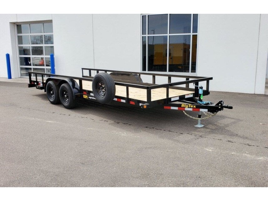 New 2025 BIG TEX 10PI-18 83X18 10K RAIL SIDE UTILITY TRAILER - BLACK available in Ramsey, Minnesota