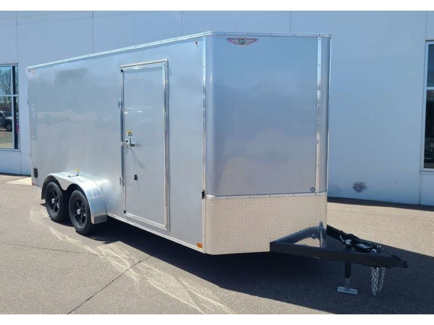 New 2025 H&H 7X16 ENCLOSED CARGO TRAILER - 6'6" INTERIOR - SILVER available in Ramsey, Minnesota