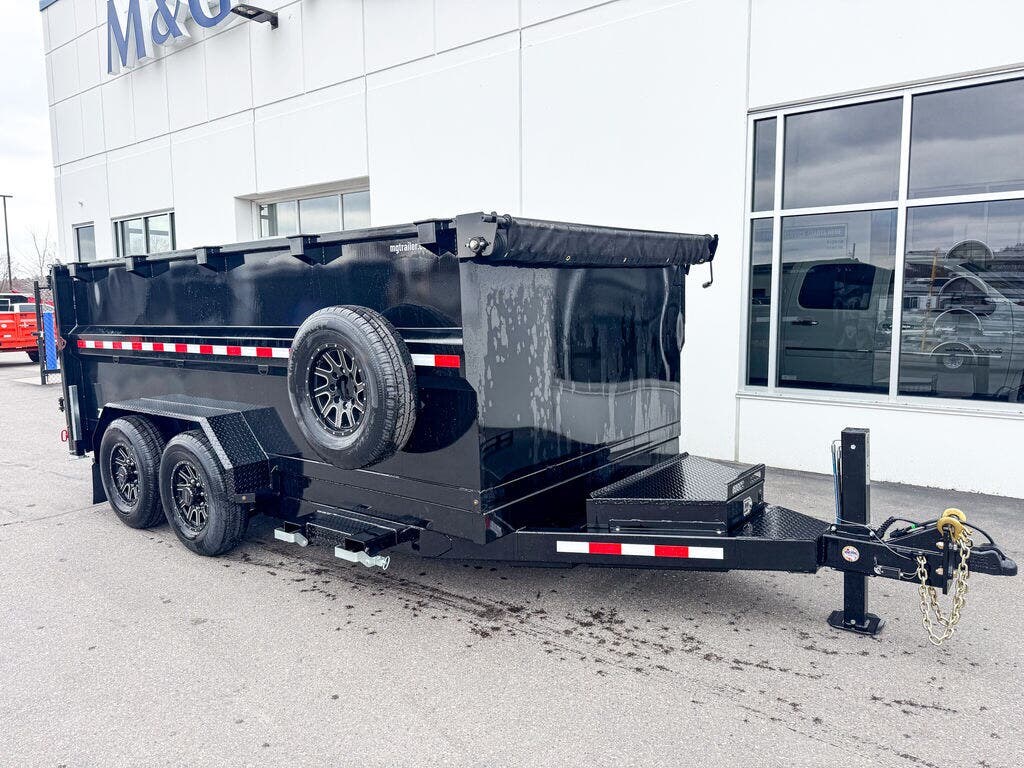 2025 MIDSOTA HV-14S 82X14 15.4K DUMP TRAILER W/ 4' SIDES- BLACK