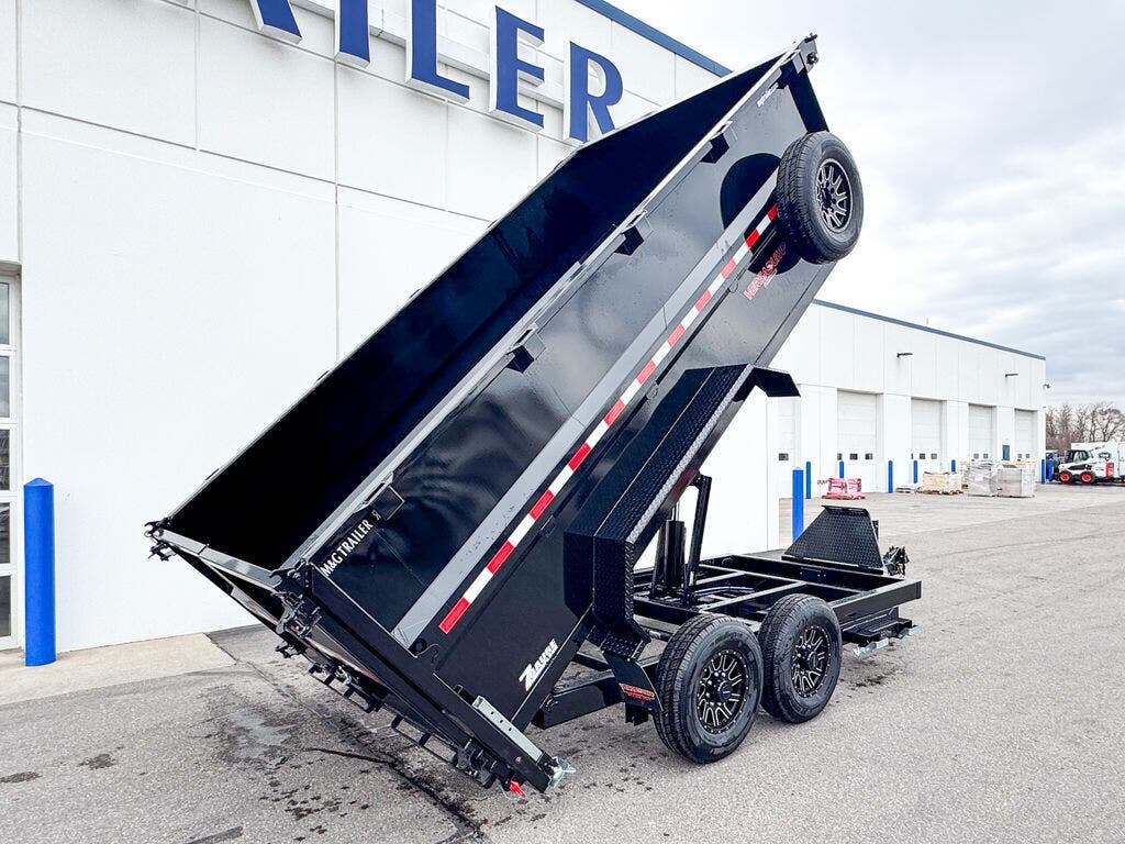 2025 MIDSOTA HV-14S 82X14 15.4K DUMP TRAILER W/ 4' SIDES- BLACK