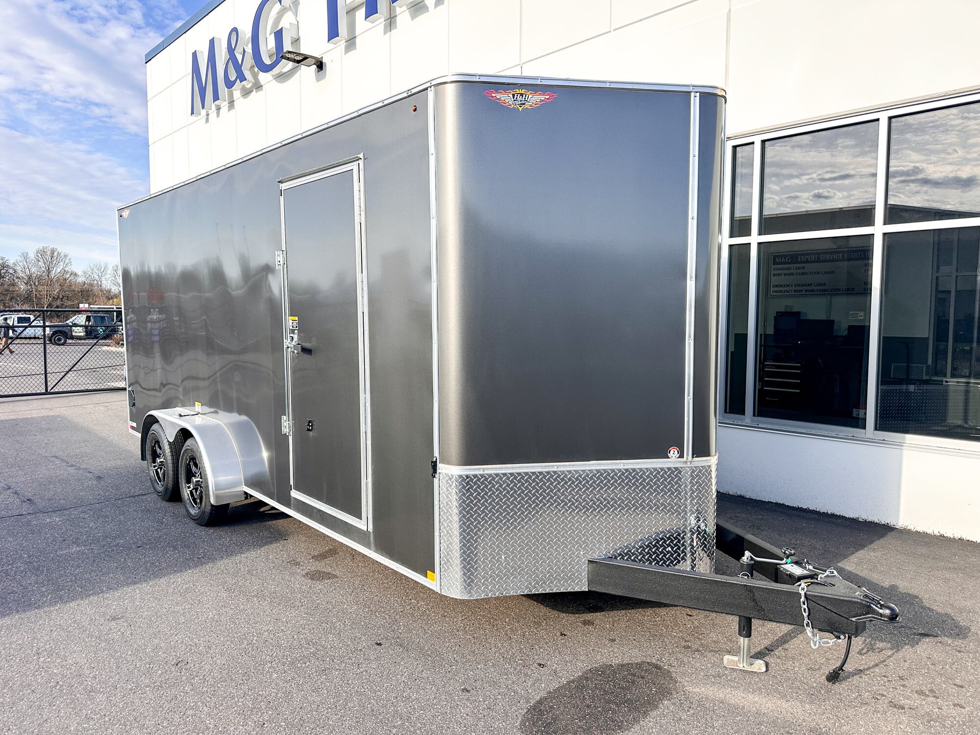 2025 H&H 7X18 ENCLOSED CARGO TRAILER - 7 'INTERIOR - CHARCOAL