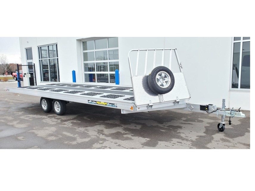 New 2023 ALUMA 8624/13 Aluminum Snowmobile Trailer w/ Salt Shield and Ski Guides! available in Ramsey, Minnesota