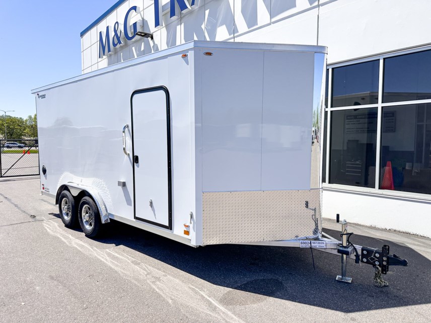 New 2025 LEGEND TRAILERS 8X16 10K ALUMINUM ENCLOSED TRAILER- 7' INTERIOR- WHITE available in Ramsey, Minnesota