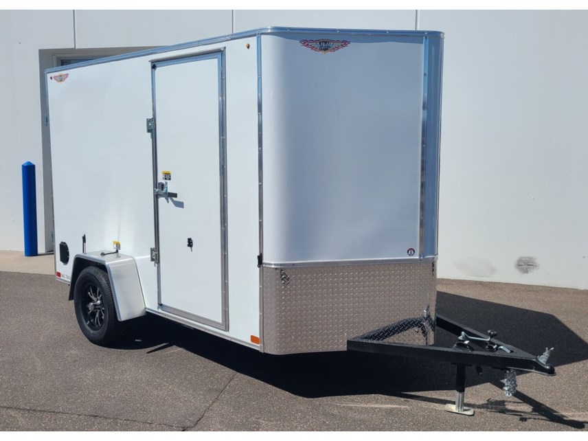 New 2025 H&H 6X10 ENCLOSED CARGO TRAILER - 6'6" INTERIOR- WHITE available in Ramsey, Minnesota