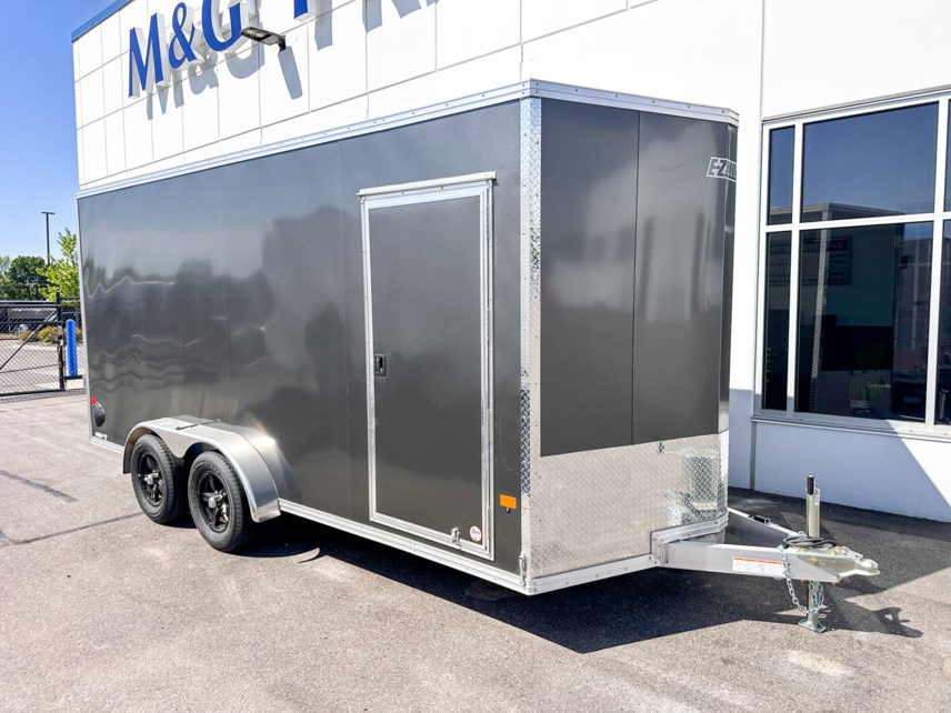 New 2025 EZ-HAULER XLT 7.4X16 ALUMINUM ENCLOSED CARGO TRAILER - 6' 10" INTERIOR - CHARCOAL available in Ramsey, Minnesota