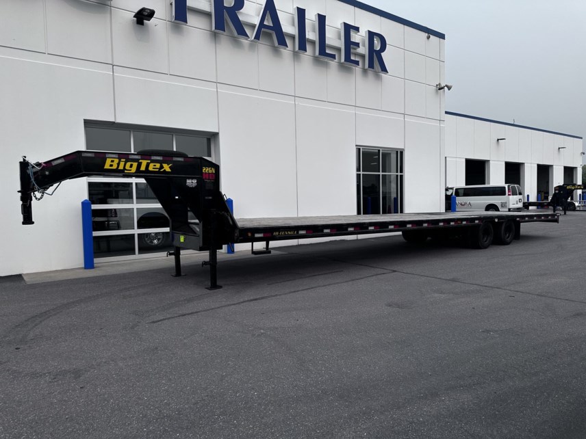 Used 2021 BIG TEX 8.5X40 GOOSENECK EQUIPMENT TRAILER 22K - BLACK available in Ramsey, Minnesota