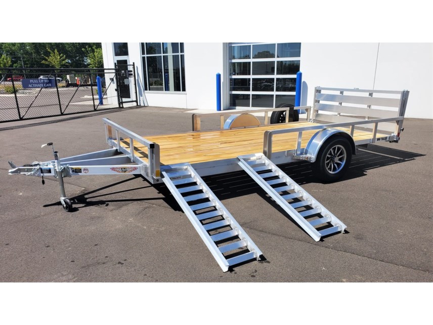 New 2025 H&H 82X14 ALUMINUM ATV/RAILSIDE UTILITY TRAILER available in Ramsey, Minnesota