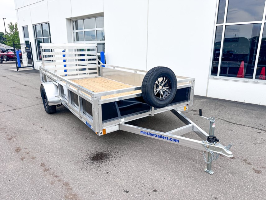 New 2026 MISSION TRAILERS 80X14 ALUMINUM SOLID SIDE UTILITY TRAILER-BLACK available in Ramsey, Minnesota