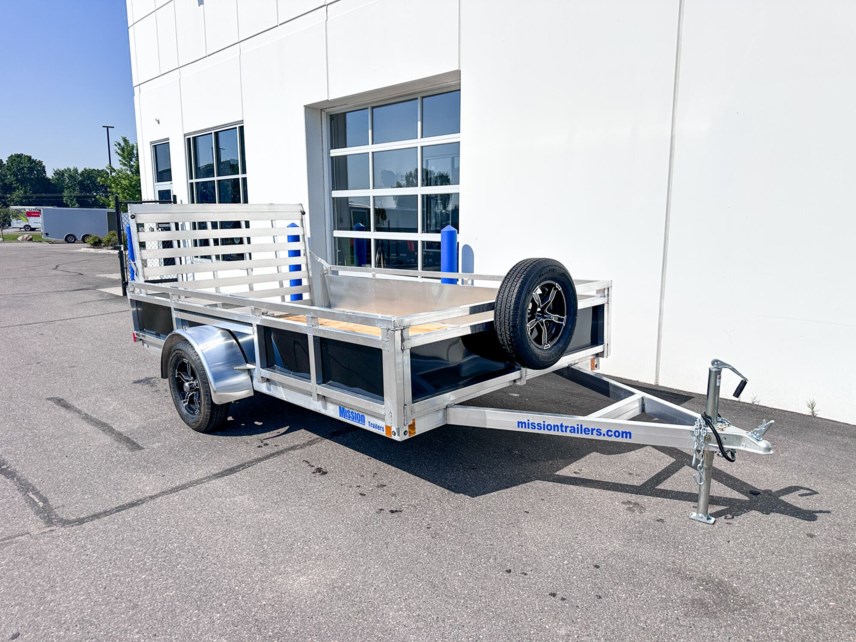 New 2026 MISSION TRAILERS 80X12 ALUMINUM SOLID SIDE UTILITY TRAILER-BLACK available in Ramsey, Minnesota
