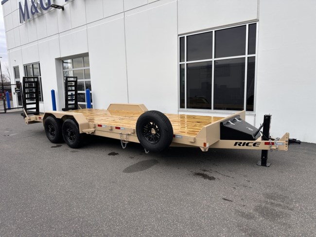 2025 Rice 82X22 (20+2) 14K EQUIPMENT TRAILER - BLACK/ TAN