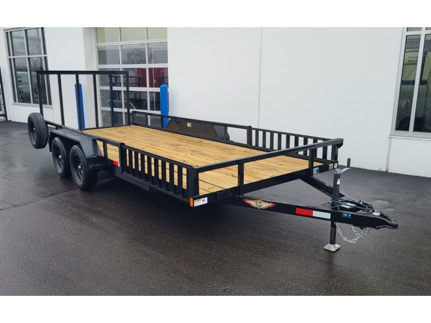 New 2025 H&H 82X18 ATV/RAIL SIDE UTILITY TRAILER-BLACK available in Ramsey, Minnesota