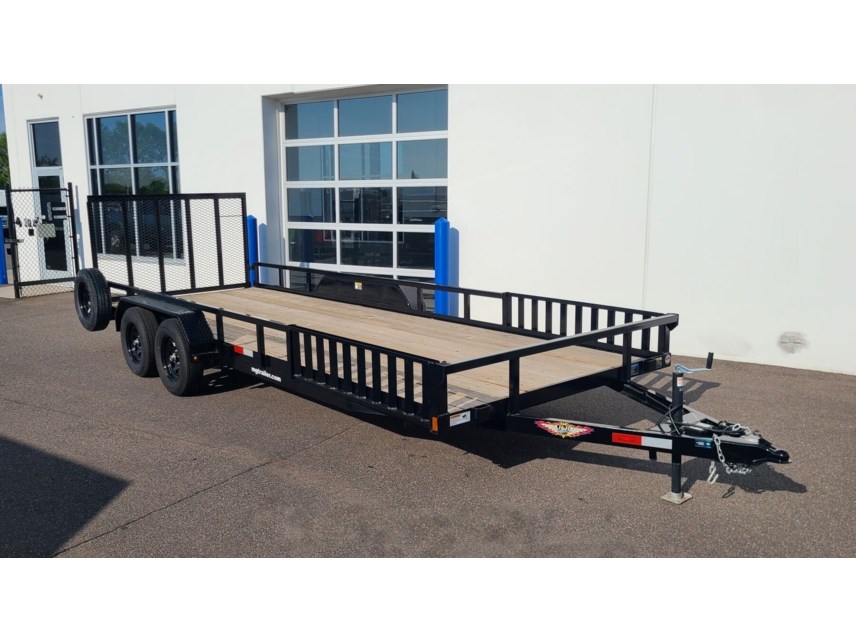 New 2025 H&H 82X20 ATV/RAIL SIDE UTILITY TRAILER-BLACK available in Ramsey, Minnesota