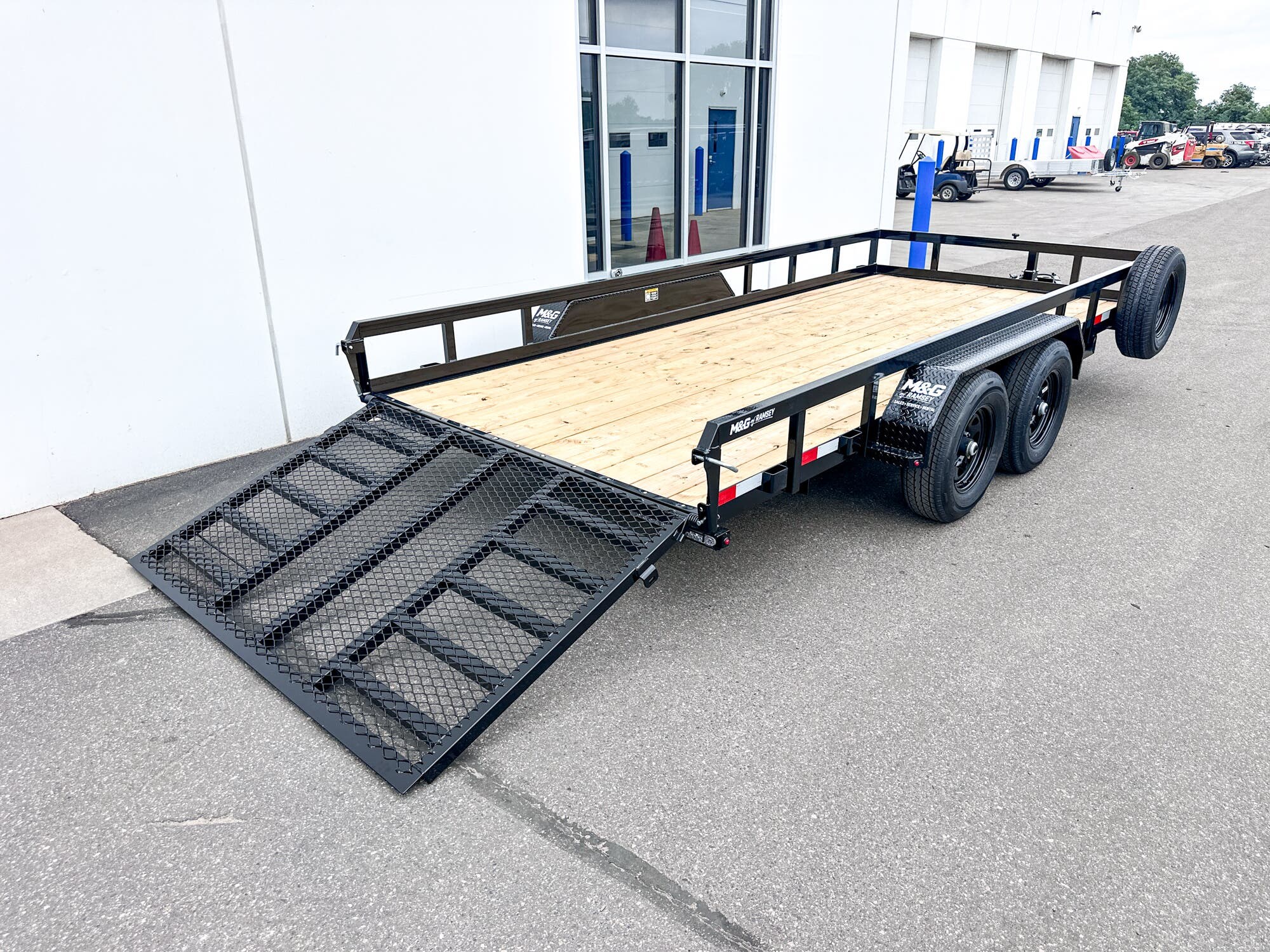 2025 H&H 82X16 10K HD RAIL SIDE UTILITY TRAILER - BLACK by H&H from M&G of Ramsey in Ramsey, Minnesota