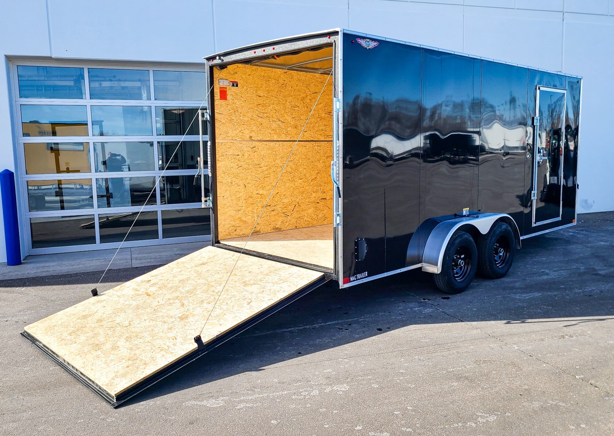 2025 H&H 7X16 ENCLOSED CARGO TRAILER 7' INTERIOR- BLACK