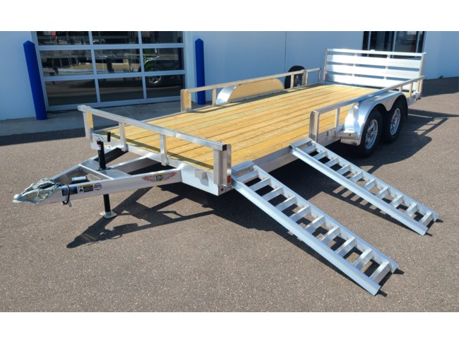 2025 H&H 82X18 7K ALUMINUM ATV/RAIL SIDE UTILITY TRAILER - SPARE MOUNT