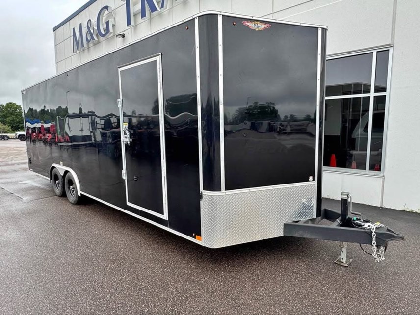 Used 2023 H&H 8.5X24 ENCLOSED CARGO TRAILER 10K - 7' INTERIOR - BLACK available in Ramsey, Minnesota