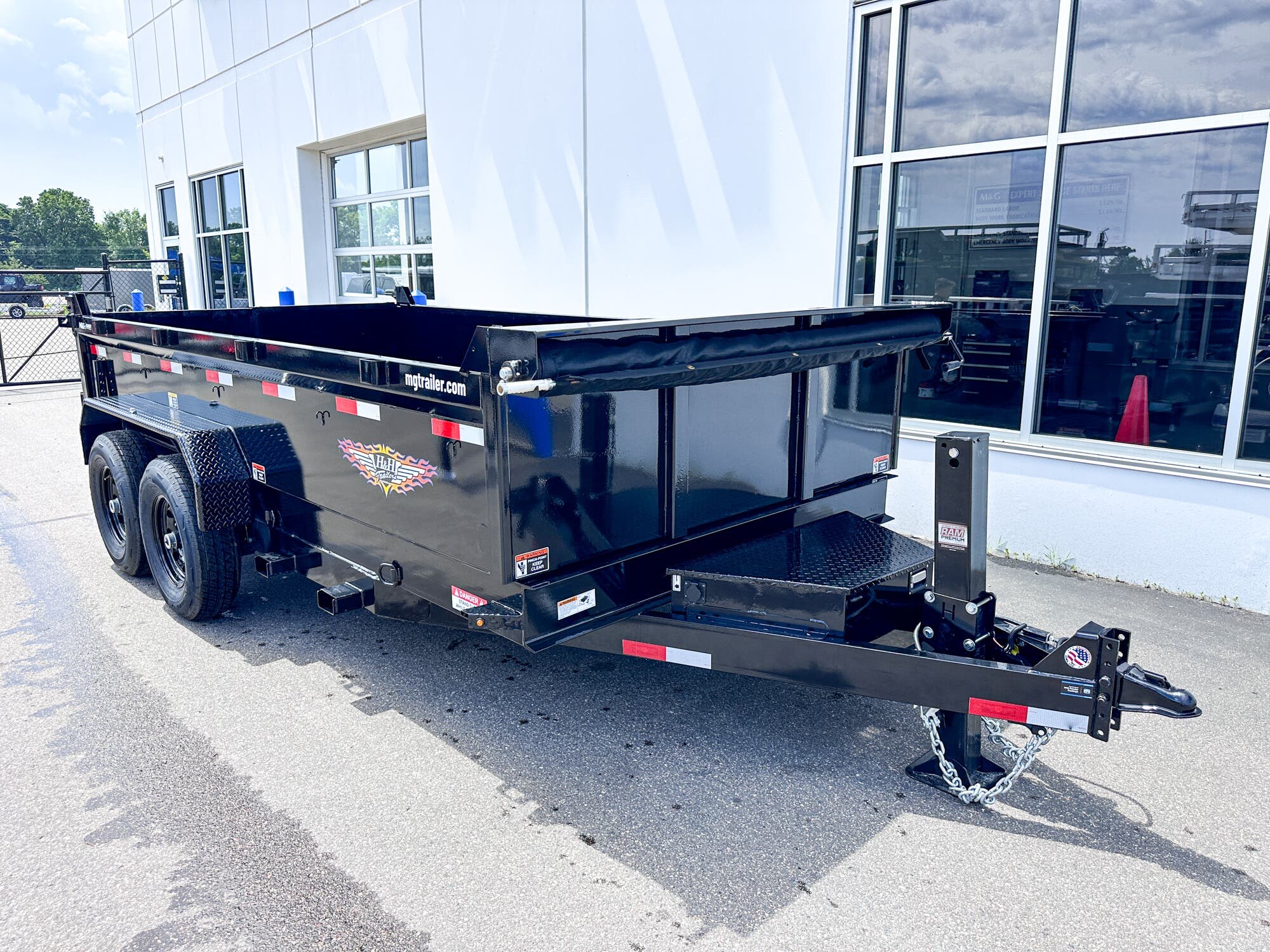 2025 H&H 83X14 14K DUMP TRAILER - BLACK