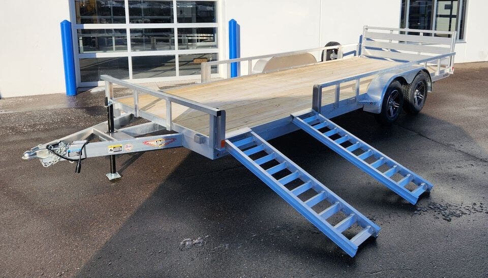 2025 H&H 82X20 7K ALUMINUM ATV/RAIL SIDE UTILITY TRAILER