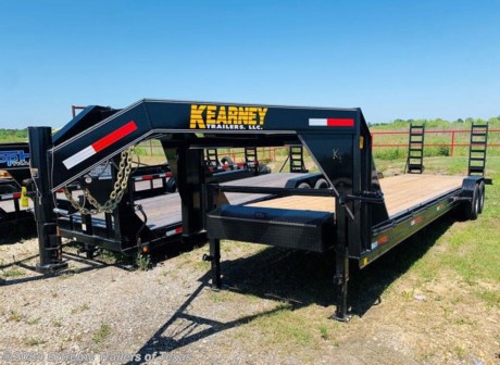 &lt;h3&gt;2022 Kearney Trailers GTHDEQH 8330 Gooseneck Heavy Duty Equipment Hauler&lt;/h3&gt;
&lt;p&gt;&lt;span style=&quot;font-size: 14pt;&quot;&gt;Standard Features:&amp;nbsp;&lt;/span&gt;&lt;/p&gt;
&lt;ul&gt;
&lt;li&gt;COUPLER: 2 5/16&quot; - GN ADJ. W/ SAFETY PIN &amp;amp; 2 - SET SCREWS&lt;/li&gt;
&lt;li&gt;SAFETY CHAIN: 3/8&quot; CHAIN W/ SAFETY HOOKS&lt;/li&gt;
&lt;li&gt;JACK: TWO - 12K SPRING LOADED DROP LEG W/ SAND FOOT&lt;/li&gt;
&lt;li&gt;PLUG: 7 - WAY MOLDED PLUG HARNESS / GROUNDED TO FRAME&lt;/li&gt;
&lt;li&gt;&amp;nbsp;LIGHTS: &quot;LED&quot; RUBBER MOUNTED RUNNING, STOP, TURN &amp;amp; CLEARANCE&lt;/li&gt;
&lt;li&gt;&amp;nbsp;FENDERS: 9&quot; X 72&quot; 14GA STRAIGHT TREAD PLATE W/ SMOOTH BACKINGS&lt;/li&gt;
&lt;li&gt;SUSPENSION: EQUALIZER W/ 5 LEAVE SLIPPER SPRINGS SYSTEM&lt;/li&gt;
&lt;li&gt;AXLES: TWO - 7K AXLES / CAMBERED W/ ACCU-LUBE HUBS&lt;/li&gt;
&lt;li&gt;BRAKES: ONE - ELECTRIC BRAKE W/ BREAK AWAY &amp;amp; CHARGER&lt;/li&gt;
&lt;li&gt;SPARE MOUNT: SECURELY MOUNTED INSIDE NECK (MOUNT ONLY)&lt;/li&gt;
&lt;li&gt;TIE DOWNS: 3&quot; STAKE POCKETS W/ RUB RAIL WELDED TO OUTSIDE&lt;/li&gt;
&lt;li&gt;RAMPS: 5&#39; HD CHANNEL IRON SLIDE IN RAMPS W/ HOLDERS *2 - RAMP HANGING ROD LIPS ON BACK&lt;/li&gt;
&lt;li&gt;NECK RISER: 30&#39;&amp;amp; SMALLER 8&quot;X11.5# CHANNEL IRON *32&#39;&amp;amp; LARGER 10&quot;X15.3# CHANNEL IRON&lt;/li&gt;
&lt;li&gt;&amp;nbsp;NECK: 30&#39;&amp;amp; SMALLER 8&quot;X11.5# CHANNEL IRON *32&#39;&amp;amp; LARGER 10&quot;X15.3# CHANNEL IRON&lt;/li&gt;
&lt;li&gt;FRAME: 30&#39;&amp;amp; SMALLER 8&quot;X11.5# CHANNEL IRON W/ 5&quot;X3&quot;TRUSS *32&#39;&amp;amp; LARGER 10&quot;X15.3# CHANNEL IRON W/ 5&quot;X3&quot;TRUSS&lt;/li&gt;
&lt;li&gt;CROSSMEMBERS: 3&quot; X 3.5# CHANNEL IRON - ON 24&quot; CENTERS&lt;/li&gt;
&lt;li&gt;FLOOR: PRESSURE TREATED/ 2&quot;X8&quot;PINE,DOUBLE SCREWED/PER/RUN&lt;/li&gt;
&lt;li&gt;EXT. FINISH: PAINTED WITH A NEWLY INNOVATED, DURABLE HIGH GLOSS *ACRYLIC POLYURETHANE FULL TWO-COMPONENT FINISH&lt;/li&gt;
&lt;li&gt;UNDERCOATING: COMPLETELY COATED W/ A DURABLE PROTECTIVE FINISH&lt;/li&gt;
&lt;/ul&gt;
&lt;p&gt;&amp;nbsp;&lt;/p&gt;
&lt;p&gt;&amp;nbsp;&lt;/p&gt;