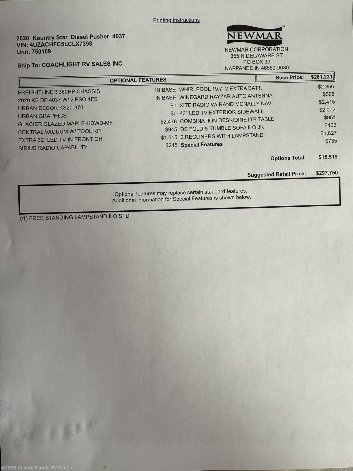 2020 Kountry Star 4037 by Newmar from Central Florida RV Center in Apopka, Florida