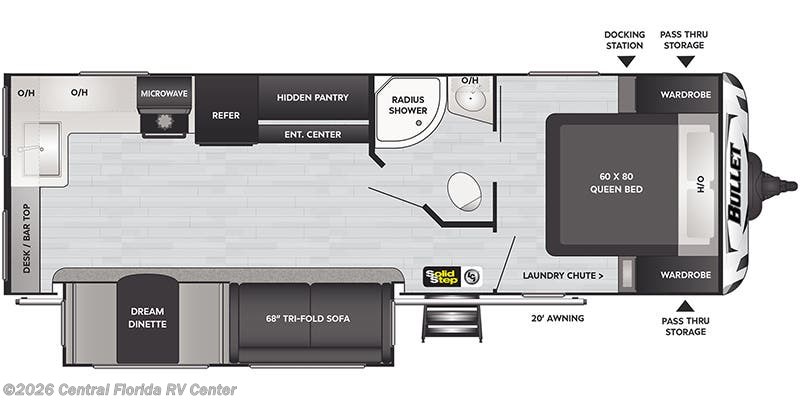 2022 Keystone Bullet East 258RKS - Used Travel Trailer for sale by Central Florida RV Center in Apopka, Florida