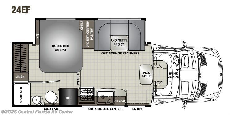 Floorplan of 2018 Coachmen Prism Elite 24EF