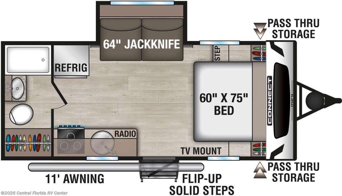 2025 K-Z Connect Mini CM181RB - Used Travel Trailer for sale by Central Florida RV Center in Apopka, Florida