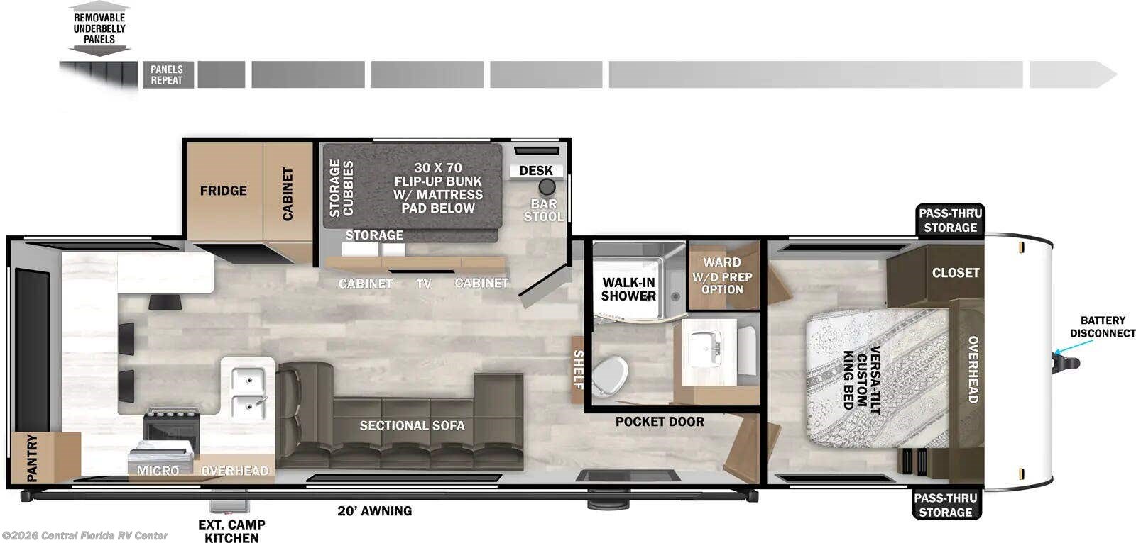 Floorplan of 2025 Forest River Salem 29VIEW