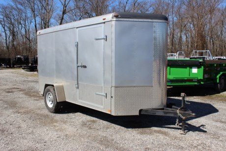 RENTAL UNIT. $75 PER DAY OR $300 PER WEEK. ATLAS 6  X 12  ENCLOSED CARGO TRAILER, SINGLE AXLE, REAR RAMP DOOR, 36  SIDE DOOR, FLOOR OR WALL TIE DOWNS, STRAPS AVAILABLE. INTERIOR DOME LIGHTS. REQUIRES 2-5/16  BALL FOR TOWING. COMES WITH A SPARE TIRE. RENTALS ARE ROUND TRIP ONLY AND REQUIRE A $100 REFUNDABLE DEPOSIT.