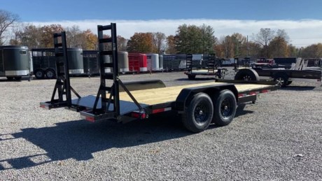 2022 TOP HAT 18&#39; X 83&quot; FLATBED EQUIPMENT TRAILER FOR SALE, 2&#39; TREADPLATE DOVETAIL WITH 5&#39; FOLD-UP RAMPS, 2-5/16&quot; ADJUSTABLE COUPLER, 12K DROP LEG JACK, 2-7K ELECTRIC BRAKE AXLES, SPRING SUSPENSION, ST235-85R16&quot; 14 PLY TIRES, DIAMOND PLATE FENDERS, RUB RAIL WITH STAKE POCKETS, TREATED WOOD FLOOR, SPARE TIRE AND MOUNT, 6&quot; CHANNEL FRAME AND TONGUE, 3&quot; CHANNEL CROSSMEMBERS ON 16&quot; CENTERS, SEALED FLUSH MOUNT LED LIGHTS, DOT REFLECTIVE TAPE, BLACK VALSPAR PAINT, ONE YEAR LIMITED MANUFACTURER WARRANTY.