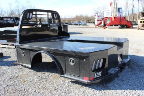 CM SK MODEL 102&quot; X 97&quot; SKIRTED 4 BOX STEEL UTILITY BED, 42&quot; FRAME WIDTH, 56&quot; CAB TO AXLE, FITS DUALLY WHEEL LONG BED TRUCK (GM), 4 LOCKABLE FLUSH INTEGRATED TOOLBOXES WITH CHROME T-HANDLE TWIST COMPRESSION LATCHES, LED TAIL BRAKE AND BACKUP LIGHTS, BULLET DOT APPROVED LED MARKER LIGHTS, 1/8&quot; STEEL TREADPLATE FLOOR, RUB RAIL W/ STAKE POCKETS, 30K RATED GOOSENECK HITCH WITH TROUGH, REAR 2&quot; RECEIVER HITCH, LIGHTED HEADACHE RACK, MODULAR SEALED WIRING HARNESS, BLACK POWDERCOAT.