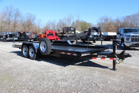 2022 IMPERIAL 20  SPLIT DECK TILT TRAILER FOR SALE, 16  TILT SECTION / 4  FRONT STATIONARY, 82  WIDE DECK, 2-8K ELECTRIC BRAKE AXLES, SPRING SUSPENSION, LT215-75-R17.5  RADIAL 16 PLY TIRES, SPARE TIRE AND MOUNT, 1/8  TREADPLATE STEEL FLOOR, HYDRAULIC CUSHION TILT CYLINDER, 12  ON CENTER CROSSMEMBERS, HEAVY DUTY TREADPLATE FENDERS, 12K DROP LEG JACK, 2-5/16  COUPLER, FRONT TOOLBOX, STAKE POCKETS AND TIE RAILS, 2 COATS PRIMER, 2 COATS BLACK PAINT, WIRING IN CONDUIT, LED LIGHTS.