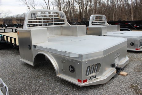 2021 CM SK DELUXE MODEL ALUMINUM UTILITY BED, SKIRTED BED WITH 4 TOOLBOXES, (2) STANDARD TOOLBOXES INTEGRATED IN REAR AND (2) TALL TOOLBOXES INTEGRATED IN FRONT, CHROME T-HANDLE COMPRESSION LATCHES, RUB RAIL WITH STAKE POCKETS, LIGHTED HEADACHE RACK, LED LIGHTS, SMOOTH ALUMINUM SIDES, EXTRUDED ALUMINUM FLOOR, STEEL SUB FRAME, 97&amp;quot; X 102&amp;quot;, 56&amp;quot; CAB TO AXLE, 38&amp;quot; FRAME WIDTH, THIS BED FITS A DUALLY WHEEL LONG BED TRUCK (FORD). Please check with us for exact fitment as makes vary slightly.

Type: Truck body