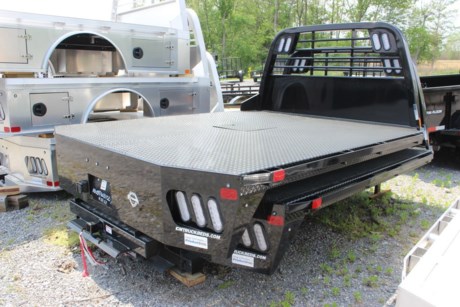 CM RD MODEL STEEL WORKBED, 112&quot; LONG X 97&quot; WIDE, 60&quot; CAB TO AXLE, 34&quot; FRAME WIDTH, FITS A DUALLY WHEEL CAB AND CHASSIS TRUCK (9&#39; FRAME), 30K B&amp;W GOOSENECK HITCH, 18,500 LB B&amp;W REAR 2&quot; RECEIVER HITCH, 4&quot; STEEL CHANNEL FRAME RAILS, 3&quot; STEEL ROLL-FORMED 3/16&quot; CHANNEL CROSS MEMBERS, 1/8&quot; STEEL TREADPLATE FLOOR, RUB RAIL W/ STAKE POCKETS, TAPERED REAR CORNERS, LED DOT REQUIRED LIGHTS, RECESSED TAIL, BRAKE AND BACKUP LIGHTS MOUNTED IN HEADACHE RACK, MODULAR SEALED WIRING HARNESS, 7 WAY ROUND AND 5 WAY FLAT ELECTRICAL PLUG STANDARD ON REAR TAILBOARD, BLACK POWDERCOAT. Please check with us for exact fitment as makes vary slightly.