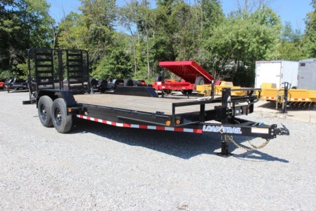 2022 LOAD TRAIL 83&quot; X 20&#39; FLATBED EQUIPMENT TRAILER, 6&quot; CHANNEL FRAME, 2-7K DEXTER ELECTRIC BRAKE AXLES, ST235/80R16&quot; LRE 10 PLY TIRES, 2-5/16&quot; ADJUSTABLE COUPLER, 10K DROP LEG JACK, TREATED WOOD FLOOR, DIAMOND PLATE FENDERS, 2&#39; DOVETAIL, 5&#39; HEAVY DUTY SPLIT FOLD-UP TRACTOR GATE (SPRING ASSIST), 4 WELD ON D-RINGS, RUB RAIL WITH STAKE POCKETS, 16&quot; ON CENTER CROSSMEMBERS, LED LIGHTS WITH SEALED WIRING HARNESS, COLD WEATHER HARNESS, BLACK POWDERCOAT WITH PRIMER, 3 YEAR STRUCTURAL - LIMITED WARRANTY.