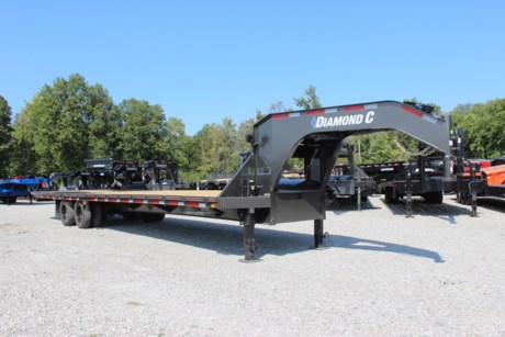 2022 DIAMOND C FMAX212 35FT ENGINEERED BEAM GOOSENECK FLATDECK TRAILER, 12  HYDRAULIC DOVETAIL WITH 12.5 DEGREE LOADING ANGLE, SCISSOR ACTION SELF LOCKING HINGE MECHANISM, 2-12K LIPPERT AXLES, HYDRAULIC DISC BRAKES, HUTCH SPRING SUSPENSION, ST235/80R16  DUAL 10 PLY TIRES, SPARE TIRE AND MOUNT, 2-5/16  BULLDOG ADJUSTABLE GN COUPLER, 2 SPEED DROP LEG (JOST) JACKS, 2000 LUMEN LED FLOOD LIGHTS (1-PAIR), RETRACTABLE FRONT DECK STEPS, MID-DECK STEP ON BOTH SIDES, FRONT TOOLBOX BETWEEN GN RISERS, WINCH PLATE BETWEEN NECK UPRIGHTS WITH RECEIVER TUBE, TREATED WOOD FLOOR, 6  CHANNEL LACE RAIL, 3  I-BEAM CROSS-MEMBERS ON 16  CENTERS, RUB RAIL WITH STAKE-POCKETS AND PIPE-SPOOLS, FULL WIDTH CHAIN RACK, 16  TALL ENGINEERED I-BEAM, CAMBERED DECK AND FRAME, APPROXIMATELY 34  DECK HEIGHT, 102  OVERALL WIDTH, SEALED WIRING HARNESS, LED LIGHTS, 7 WATT SOLARPULSE PANEL, METALLIC GRAY, DM DIFFERENCE MAKER COATING SYSTEM, 3 YEAR STRUCTURE WARRANTY.