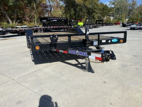 2023 LOAD TRAIL 102&quot; X 20&#39; EQUIPMENT TRAILER WITH DRIVE OVER FENDERS, 5&quot; CHANNEL FRAME, 2-5.2K DEXTER AXLES, ELECTRIC BRAKES, SPRING SUSPENSION, ST225/75R15 10 PLY TIRES, SPARE TIRE MOUNT, 2-5/16&quot; ADJUSTABLE COUPLER, 10K DROP LEG JACK, TREATED WOOD FLOOR, HEAVY DUTY WELD ON DRIVE OVER FENDERS, 2&#39; DOVETAIL, 5&#39; SLIDE-IN RAMPS, 24&quot; ON CENTER CROSS MEMBERS, 4 WELD ON D-RINGS, 2&quot; RUB RAIL WITH STAKE POCKETS, LED LIGHTING, BLACK POWDERCOAT WITH PRIMER.