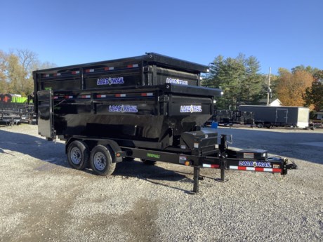 2022 LOAD TRAIL 83&quot; X 14&#39; DROP-N-GO ROLL-OFF DUMPSTER TRAILER, !!!!INCLUDES 2 -14 FT ROLL OF BOXES!!!!!   BUMPER PULL, 2-5/16&quot; ADJUSTABLE COUPLER, 2-10K DROP LEG JACKS, 8&quot; I-BEAM FRAME AND TONGUE, DIAMOND PLATE FENDERS, 2-7K ELECTRIC BRAKE AXLES, SPRING SUSPENSION, ST235/80R16&quot; 10 PLY TIRES, SPARE TIRE MOUNT, SCISSOR HOIST WITH STANDARD PUMP, STANDARD BATTERY WALL CHARGER (5 AMP), HYDRAULIC PUMP AND BATTERY IN FRONT TOOLBOX, 17,500LB WINCH PACKAGE, LED LIGHTS WITH COLD WEATHER HARNESS, BLACK POWDERCOAT WITH PRIMER
