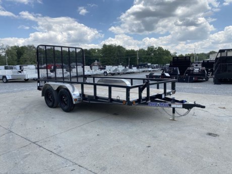 2023 LOAD TRAIL 83&quot; X 14&#39; CHANNEL FRAME UTILITY TRAILER, TANDEM AXLE, 2-3,500 LB DEXTER ELECTRIC BRAKE AXLES, SPRING SUSPENSION, ST205/75R15 LRC 6 PLY TIRES, 2&quot; ADJUSTABLE COUPLER, 5K SWIVEL TONGUE JACK, TREATED WOOD FLOOR, 2&#39; DOVETAIL WITH 5&#39; FOLD UP GATE (SPRING ASSIST ON GATE), 24&quot; ON CENTER CROSS-MEMBERS, SQUARE TUBE SIDE RAILS (REMOVABLE), DIAMOND PLATE ALUMINUM FENDERS, (4) U-HOOK TIE DOWNS, LED LIGHTS WITH SEALED WIRING HARNESS, COLD WEATHER HARNESS, BLACK POWDERCOAT WITH PRIMER, 3 YEAR STRUCTURAL - LIMITED WARRANTY.