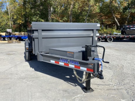 2023 LOAD TRAIL 83  X 14  I-BEAM FRAME DUMP TRAILER, BUMPER PULL 2-5/16  ADJUSTABLE COUPLER, 10K DROP LEG JACK, 2-7K ELECTRIC BRAKE AXLES, SPRING SUSPENSION, ST235/80R16  10 PLY TIRES, DIAMOND PLATE FENDERS, SCISSOR HOIST W/ STANDARD PUMP, BATTERY WALL CHARGER (5 AMP), 24  DUMP SIDES, 2 WAY SPREADER GATE, 10 GAUGE FLOOR, 80  X 16  REAR SLIDE-IN RAMPS, (4) 3  WELD ON D-RINGS, LED LIGHTS WITH SEALED WIRING HARNESS, COLD WEATHER HARNESS, ARMY GREEN POWDERCOAT WITH PRIMER, 3 YEAR STRUCTURAL - LIMITED WARRANTY.