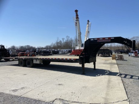 USED, 2021 MIDSOTA 32 LOW-PRO GN FLATDECK W/ HYDRAULIC DOVETAIL, 2-10K ELECTRIC BRAKE AXLES, SPRING SUSPENSION, 10 PLY RADIAL TIRES,SPARE TIRE AND CARRIER, MUD FLAPS, SHOCKER HITCH, 2-5/16 ADJUSTABLE GN COUPLER, FRONT TOOLBOX WITH CHAIN BAR, DUAL HYDRAULIC JACKS, 10 HYDRAULIC DOVETAIL, 5,000# HAULING CAPACITY &amp; 8,000# LIFTING CAPACITY, TRACTION STRIPS ON HYD DOVETAIL, UNDERBODY TOOLBOX WITH HYDRAULIC PUMP AND BATTERY WELDED I-BEAM FRAME, RUB RAIL WITH STAKE POCKETS, 102 WIDE DECK, 34 DECK HEIGHT, WE INSTALLED NEW REAR AXLE,